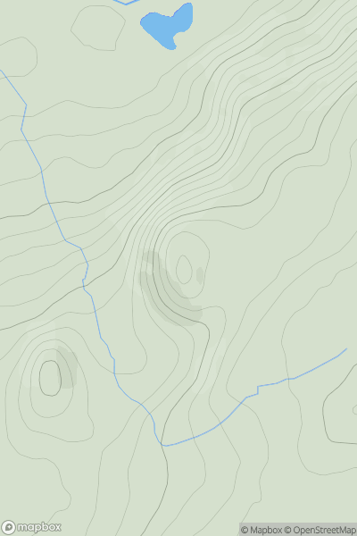 Thumbnail image for Raven Crag [Lake District S] [SD133969] showing contour plot for surrounding peak